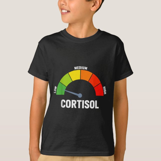 Camiseta Níveis baixos de cortisol meme (Frente)