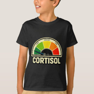 Camiseta Níveis baixos de cortisol v meme divertido medidor