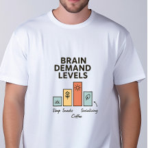 Camiseta Níveis de Demanda Cerebral Camisa Diverti