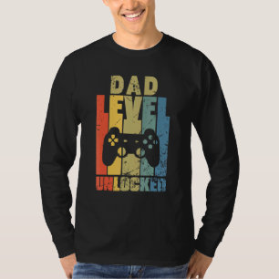Camiseta Níveis de Pai de Anúncio de Gravidez da Menina Des