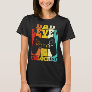 Camiseta Níveis de Pai de Anúncio de Gravidez da Menina Des