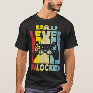 Camiseta Níveis de Pai de Anúncio de Gravidez da Menina Des