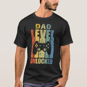 Camiseta Níveis de Pai de Anúncio de Gravidez Desbloqueados
