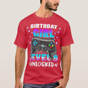 Camiseta Níveis de videogame da Criança de 9 Anos de Aniver