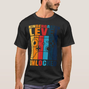 Camiseta Níveis Do Jardim De Infância Desbloqueados Vintage