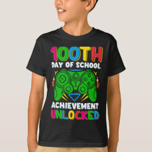Camiseta Nível 100 Dia Da Escola Desbloqueou O Jogador 100 