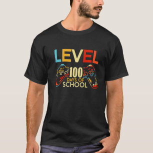 Camiseta Nível 100 Dias De Escola Completado Gamer 100 Dia