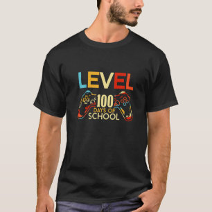Camiseta Nível 100 Dias De Escola Completado Gamer 100 Dia