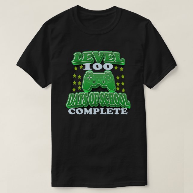 Camiseta nível 100 dias de escola completos (Frente do Design)