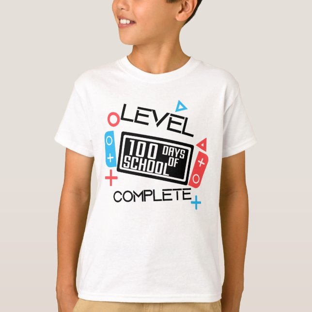 Camiseta Nível 100 dias de escola concluídos (Frente)