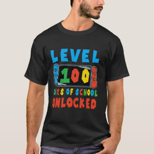 Camiseta Nível 100 Dias De Escola Desbloqueados 100 Dias De