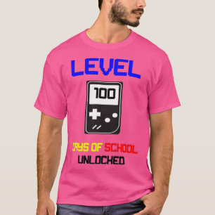 Camiseta Nível 100 Dias De Escola Desbloqueados 38