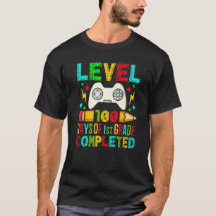 Camiseta Nível 100 Dias De Escolas Primárias Completadas Da