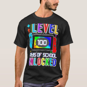 Camiseta Nível 100 Dias De Jogador Bloqueado Da Escola Feli