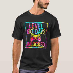 Camiseta Nível 100 Dias De Jogador Desbloqueado Da Escola 1