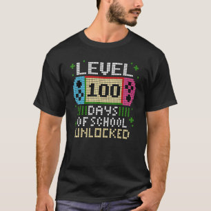 Camiseta Nível 100 Dias De Jogo De Jogador Desbloqueado Da