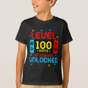Camiseta Nível 100 Dias De Jogo De Jogador Desbloqueado Da