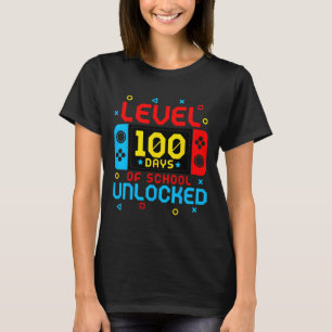 Camiseta Nível 100 Dias De Jogo De Jogador Desbloqueado Da