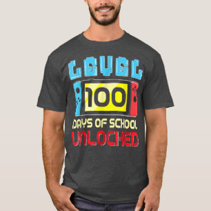 Camiseta Nível 100 Dias De Jogo De Jogador Desbloqueado Da