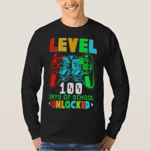 Camiseta Nível 100 Dias De Jogo De Jogador Desbloqueado Da