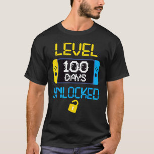 Camiseta Nível 100 Dias De Jogo De Jogador Desbloqueado Da 