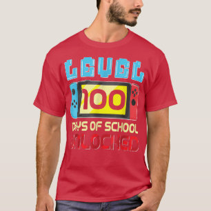 Camiseta Nível 100 Dias De Jogo De Jogador Desbloqueado Da
