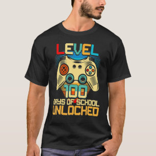 Camiseta Nível 100 Dias De Jogo De Jogador Desbloqueado Da
