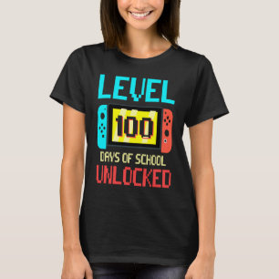 Camiseta Nível 100 Dias De Jogo De Jogador Desbloqueado Da