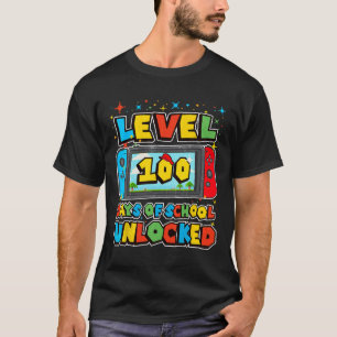 Camiseta Nível 100 Dias De Jogo De Vídeo De Jogador Complet