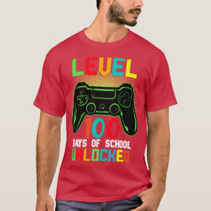 Camiseta Nível 100 Dias De Jogos Desbloqueados Na Escola