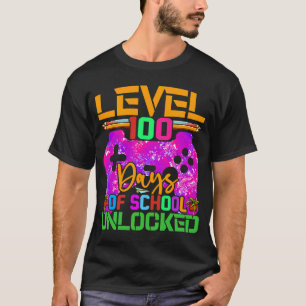 Camiseta Nível 100 Dias De Jogos Desbloqueados Na Escola G