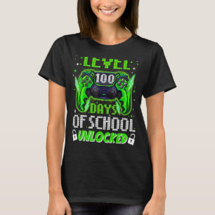Camiseta Nível 100 Dias De Jovens Jogadores Bloqueados Na E
