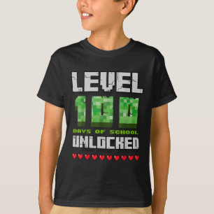 Camiseta Nível 100 Dias De Pixel 100 De Jogos Desbloqueados