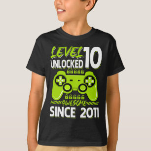 Camiseta Nível 10 Desbloqueado Incrível Desde 2011