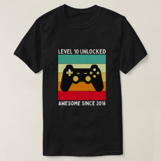 Camiseta nível 10 desbloqueado incrível desde 2016