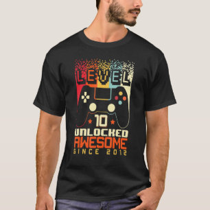 Camiseta Nível 10 incrível 2012 Gamer Vintage 10th