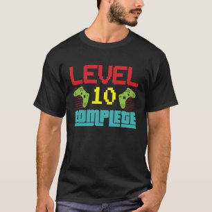 Camiseta Nível 10 Nível Completo 10 Desbloqueado 10 Anivers