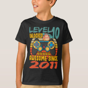 Camiseta Nível 10 Vídeo Gamer 10 Anos