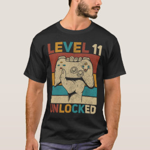 Camiseta Nível 11 Desbloqueado 11 de Cabines para Meninos d