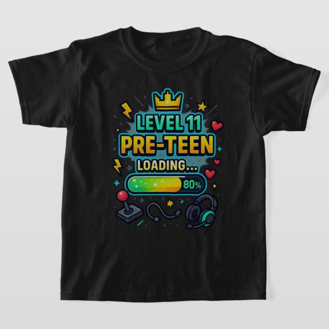 Camiseta NÍVEL 11 Pré-Carregamento de Adolescentes - 10º Pr (Postura )