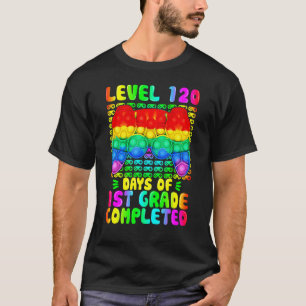 Camiseta Nível 120 Dias De Jogo De Vídeo Completado De 1 ru