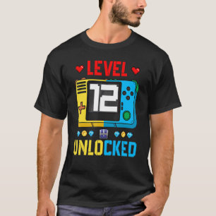 Camiseta Nível 12 12 de Aniversário de Jogos Incríveis Sin