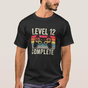 Camiseta Nível 12 Completar Presentes Com 12 Anos Vintage 2