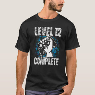 Camiseta Nível 12 Completo Aniversário 12 Anos Jogador
