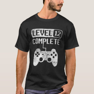 Camiseta Nível 12 Completo Aniversário 12 Anos Jogador