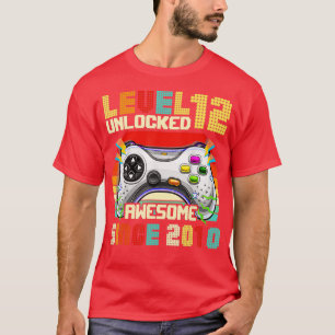 Camiseta Nível 12 - Presente de aniversário do 12 de 2010 i