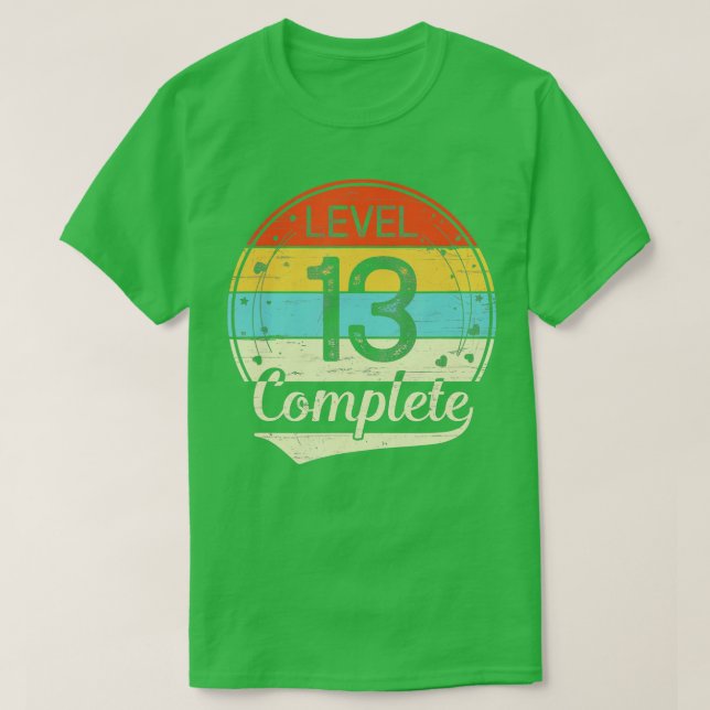 Camiseta Nível 13 13 completo Aniversário de casamento (Frente do Design)