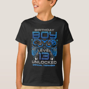 Camiseta Nível 13 Desbloqueado Incrível Desde o Aniversário