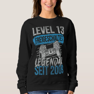 Camiseta Nível 13 Desbloqueado Para Garota Jogadora 13 Birt