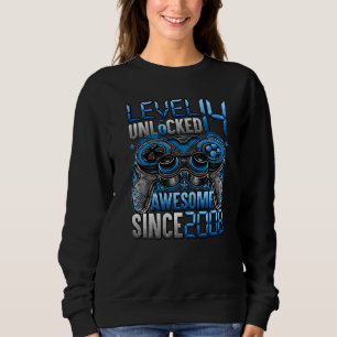 Camiseta Nível 14 Desbloqueado Incrível Desde o Aniversário